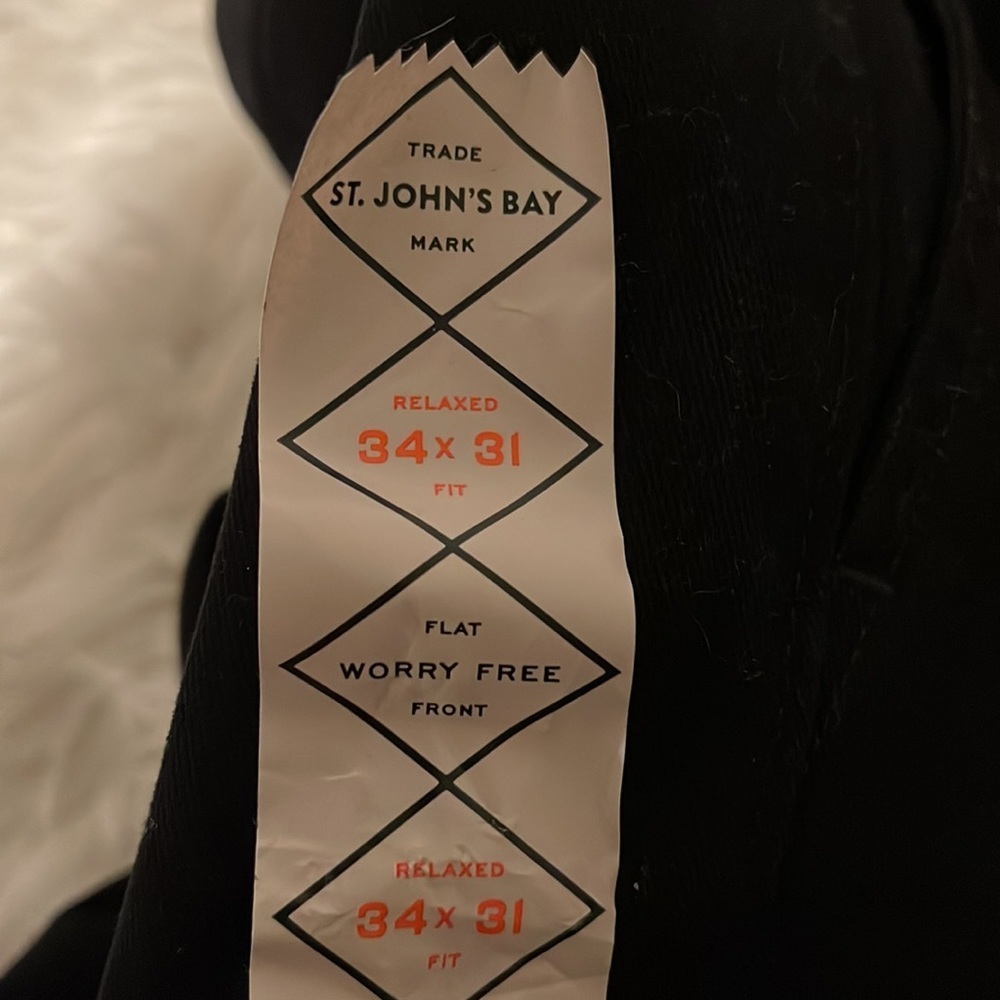 ST. JOHN’S BAY RELAXED FIT Releases & Repels Stains Wrinkle Free Pants 34x31 New - Picture 12 of 14